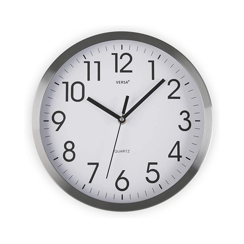 RELOJ PARED VERSA ALUMINIO REDONDO 20CMS